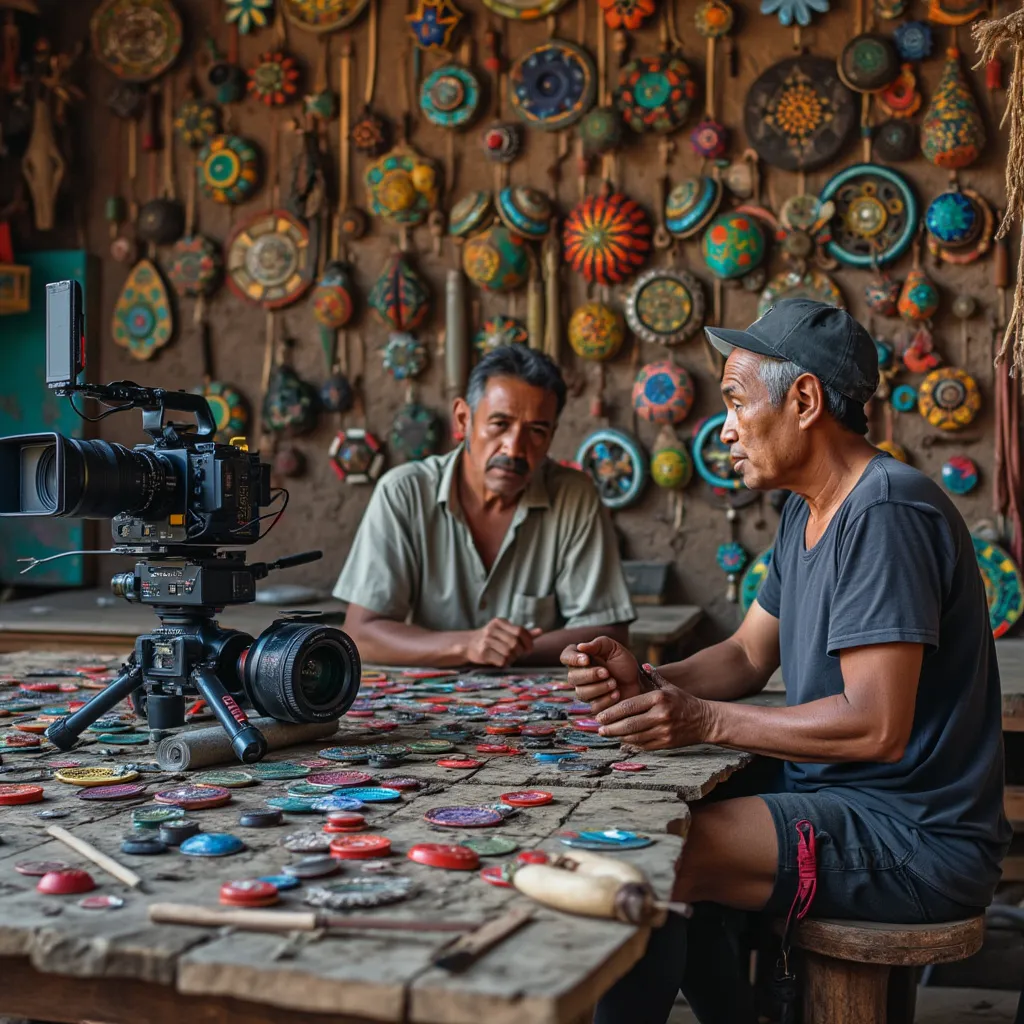Equipo de BrasilEmprende entrevistando a un artesano local