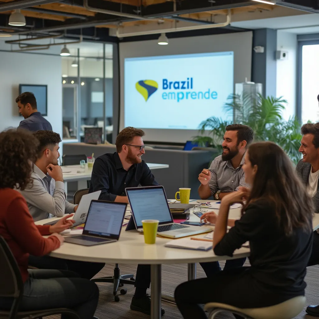 Evento comunitario organizado por BrasilEmprende para emprendedores