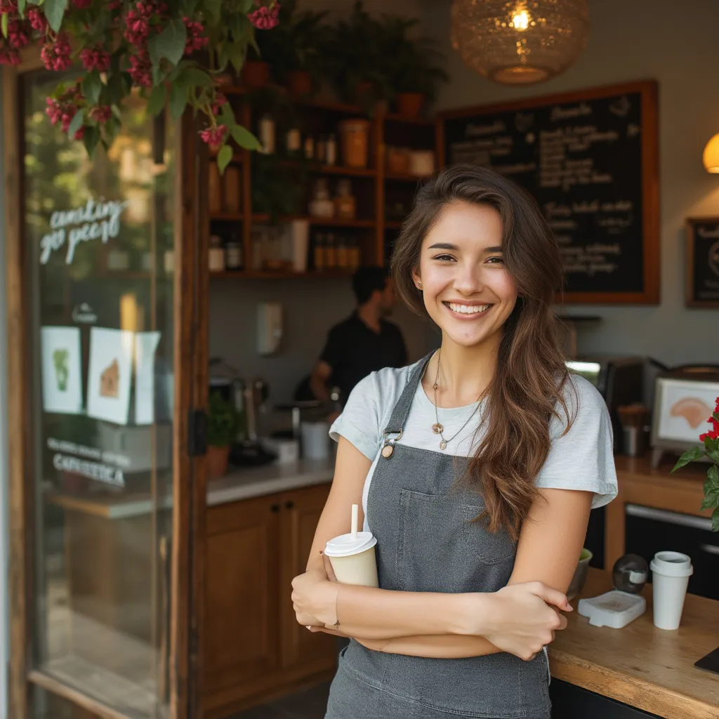 Dueña de una pequeña cafetería en São Paulo