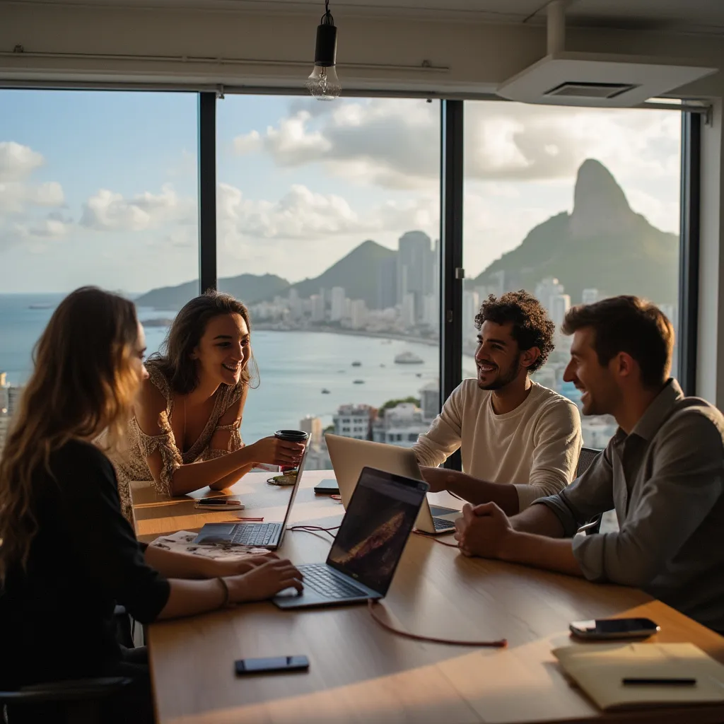 Equipo de una startup tecnológica en Río de Janeiro